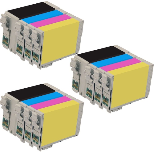3 Set of 4 Inkfirst® Compatible 127 Ink Cartridges Replacement for Epson 127 High Capacity WorkForce 545 60 630 633 635