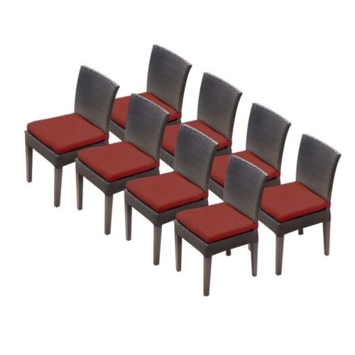 TKC Napa Wicker Patio Dining Chairs in Terracotta