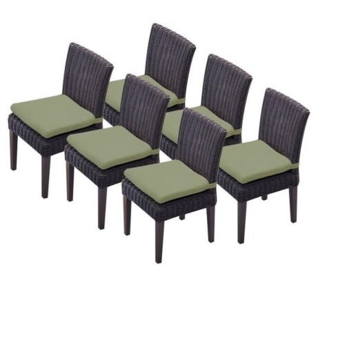 TKC – chaises de salle à manger de patio en osier Venice, couleur coriandre