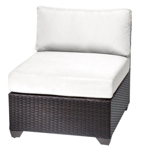 TKC Barbados Armless Patio Chair in White