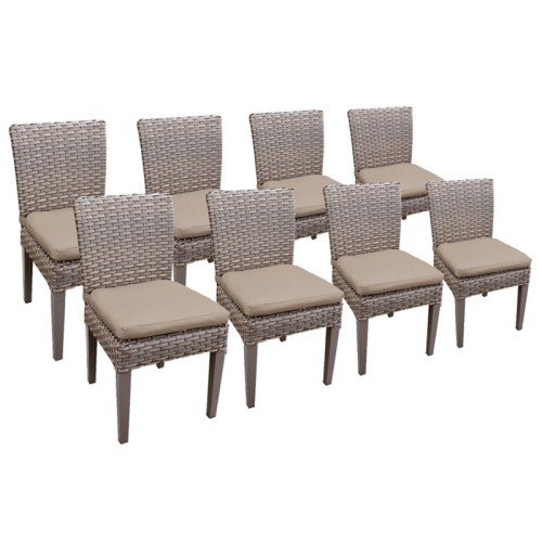 TKC Oasis Patio Dining Side Chair in Wheat