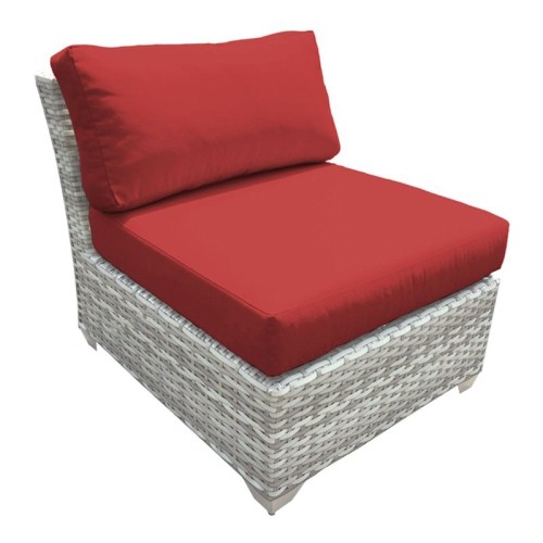 TKC Fairmont Armless Patio Chair in Red