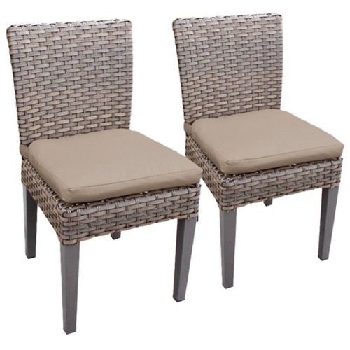 TKC Oasis Patio Dining Side Chair in Wheat