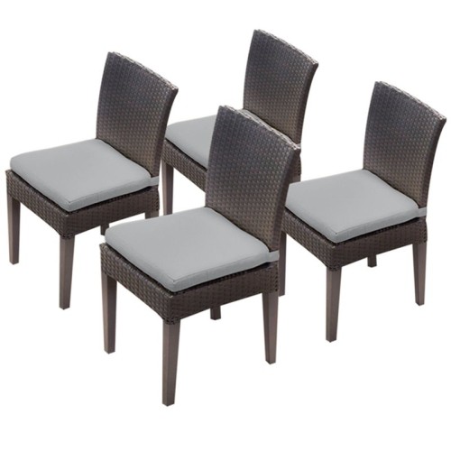 TKC Napa Patio Dining Side Chair in Gray