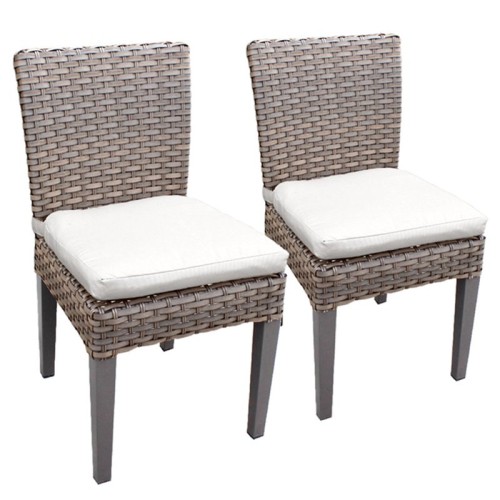 TKC Oasis Patio Dining Side Chair in White