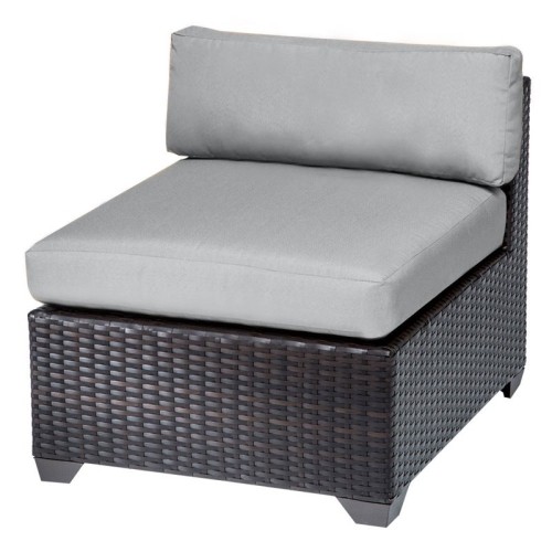 TKC Belle Armless Patio Chair in Gray