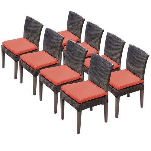 TKC Napa Patio Dining Side Chair in Orange