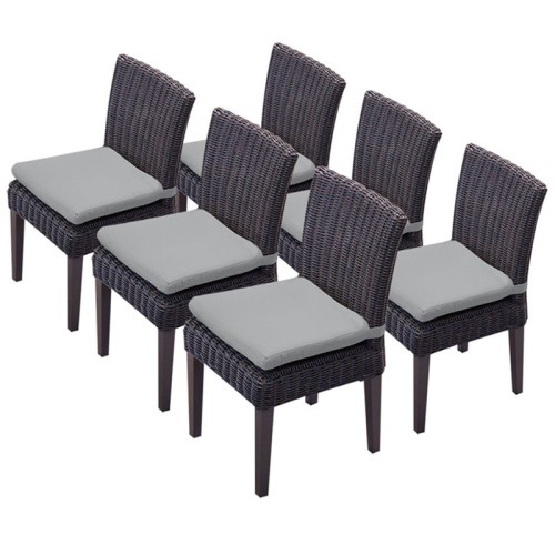 TK CLASSICS Tkc Venice Patio Dining Side Chair In Gray (Set Of 6)