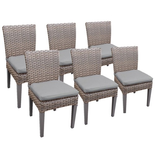 TK CLASSICS Tkc Oasis Patio Dining Side Chair In Gray (Set Of 6)