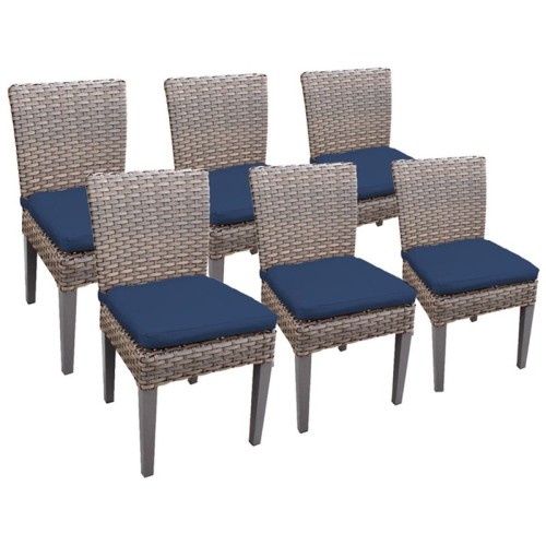 TKC Oasis Patio Dining Side Chair in Navy
