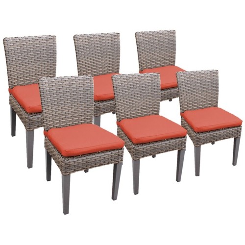 TKC Oasis Patio Dining Side Chair in Orange