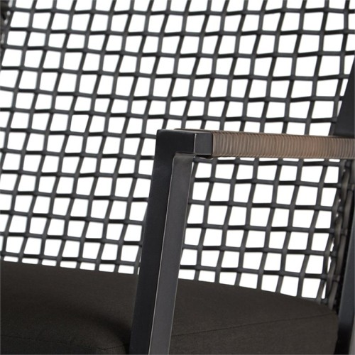 Real Flame Calvin Aluminum Patio Rocker in Black