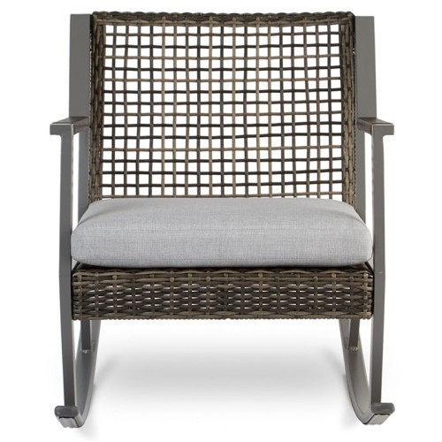 Real Flame Calvin Aluminum Patio Rocker in Gray