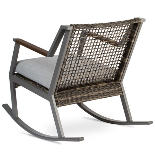 Real Flame Calvin Aluminum Patio Rocker in Gray