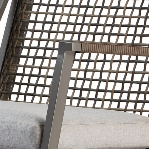 Real Flame Calvin Aluminum Patio Rocker in Gray