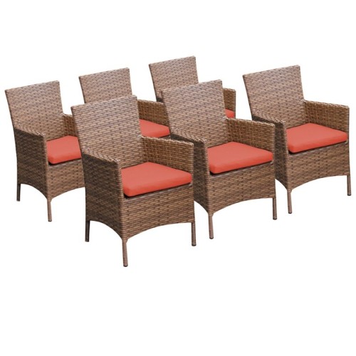 TKC Laguna Patio Dining Arm Chair in Orange
