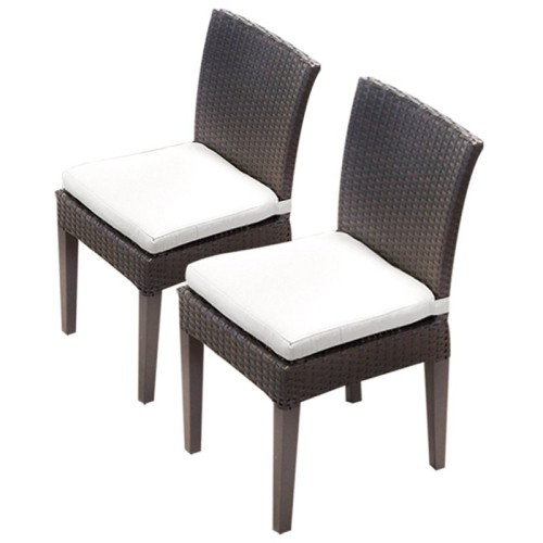 TKC Napa Patio Dining Side Chair in White