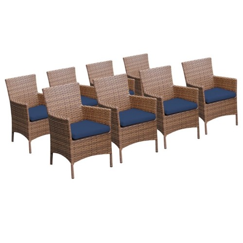 TKC Laguna Patio Dining Arm Chair in Navy