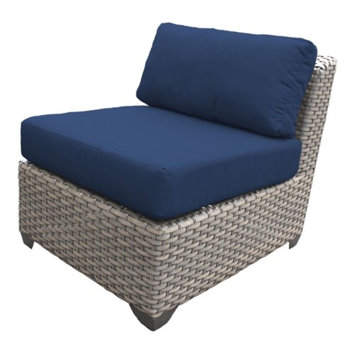 TKC Florence Armless Patio Chair in Navy