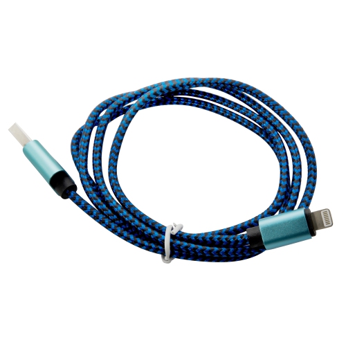 8-Pin Braided Lightning Cable for iOS 1M - Blue