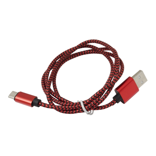 Braided USB Type-C Cable for Android 1M - Red