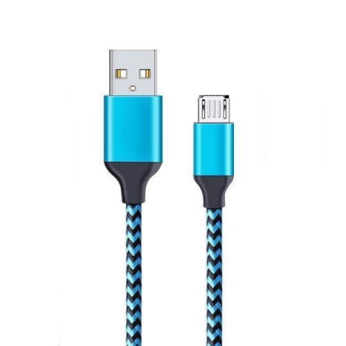Braided Micro USB Cable for Android 2M - Blue