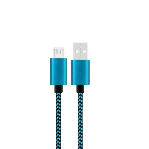 Braided Micro USB Cable for Android 3M - Blue