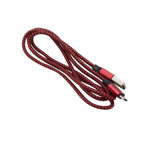 Câble Micro USB tressé de 1 mètre pour Android - Rouge