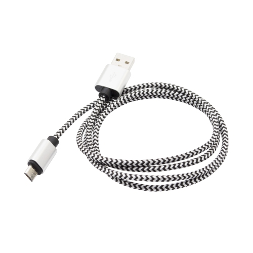 Braided Micro USB Cable for Android 1M - Silver