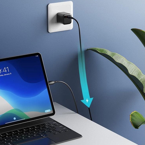 KUNOVA 2PCS 2 Pieces Nano Cube Size 30W GaN USB-C Charger, ETL Approval, QC 3.0, PD 3.0 PPS, Black, Folding Plugs