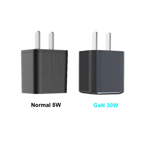 KUNOVA 2PCS 2 Pieces Nano Cube Size 30W GaN USB-C Charger, ETL Approval, QC 3.0, PD 3.0 PPS, Black, Folding Plugs