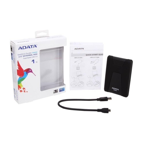 ADATA HD650 1TB 0.8” USB 3.0 Portable External Hard Drive – Black