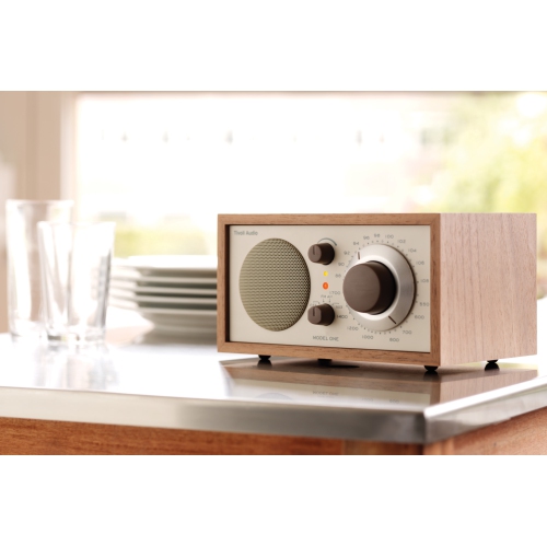 Tivoli Audio Model One Tabletop AM / FM Radio with Aux Input - Classic Walnut/Beige