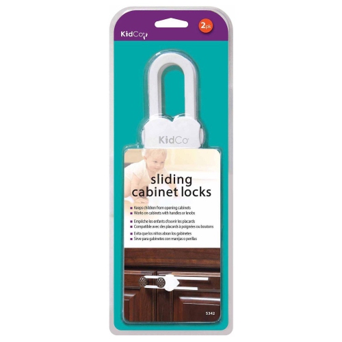 Kidco Sliding Cabinet And Drawer Lock 2 Pack White