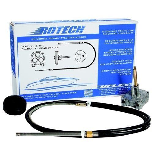 UFLEX USA  Uflex Rotech 14' Rotary Steering Package - Cable, Bezel, Helm