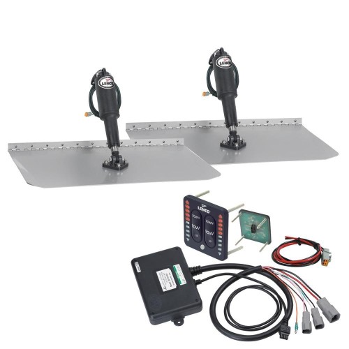Lenco 12&quot; x 12&quot; Standard Trim Tab Kit w-LED Indicator Switch Kit 12V
