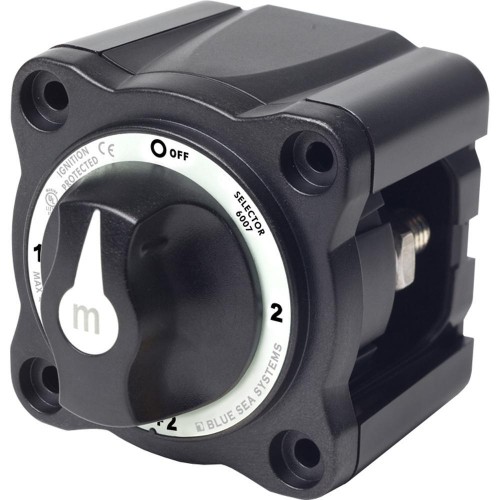 Image 1 of 1.. Blue Sea 6007200 Battery Switch Mini - 4 Position - Black