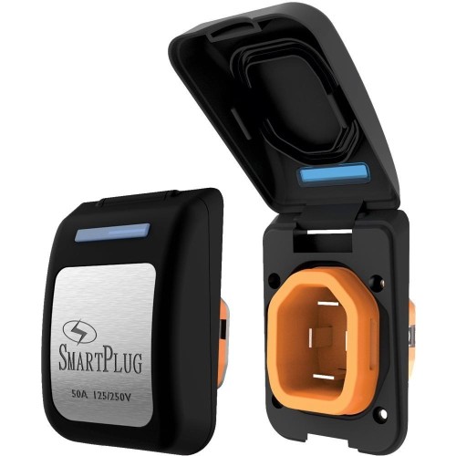 SMARTPLUG  50 Amp Non Metallic Inlet In Black