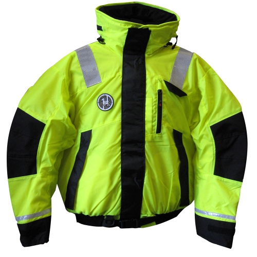 FIRST WATCH  Hi-Vis Flotation Bomber Jacket - Hi-Vis Yellow-Black - X-Large In Multicolor