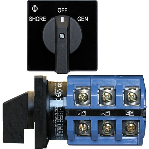 BLUE SEA SYSTEMS  Sea 9019 Switch, Ac 240Vac 63A Off +2 Positions