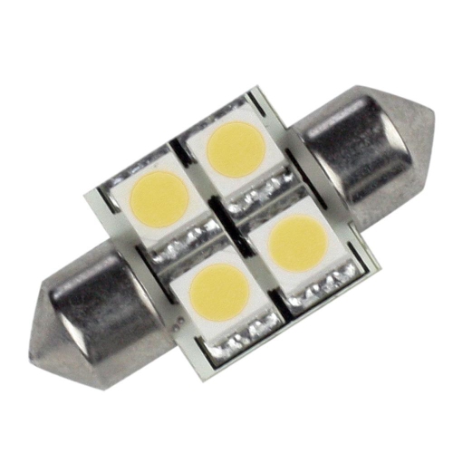 LUNASEA LIGHTING  Lunasea Pointed Festoon 4 Led Light Bulb - 31MM - Cool In White