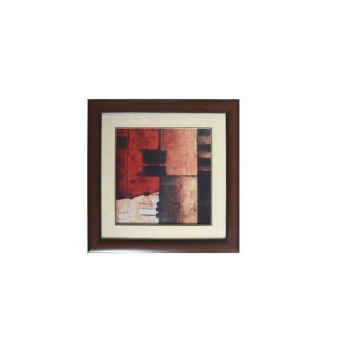 Frame with Matte and Glass - Abstract II Art Print - Ready to Hang - 21 X 21"