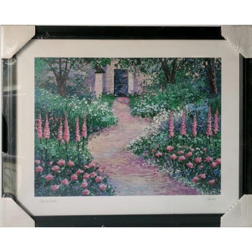 Framed Laminate Ready to Hang by Jackie - Spring Walk - 25 X 31"