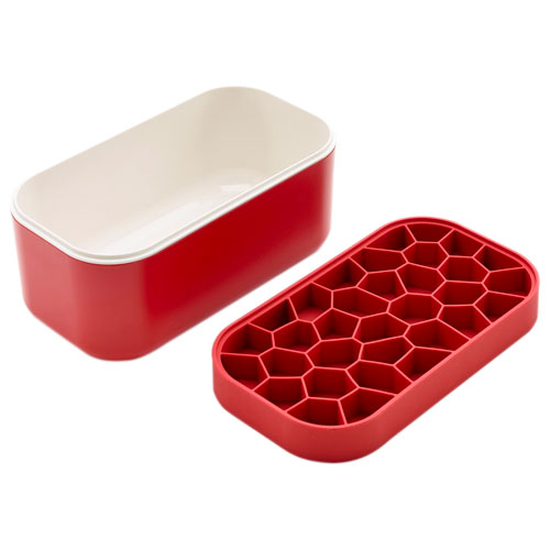Lekue Ice Cube Tray with Storage Box - Red