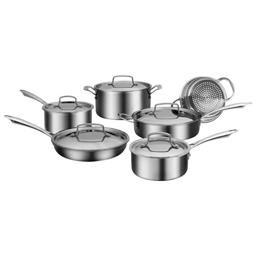Cuisinart Professional 11-Piece Triple-Ply Stainless Steel Cookware Set