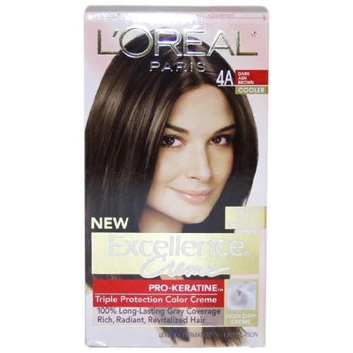 Excellence Creme Pro Keratine 4a Dark Ash Brown Cooler By L Oreal Paris For Unisex 1 Application Hair Color