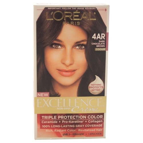 Excellence Creme Pro Keratine 4ar Dark Chocolate Brown Warmer By L Oreal Paris For Unisex 1 Application Hair Color