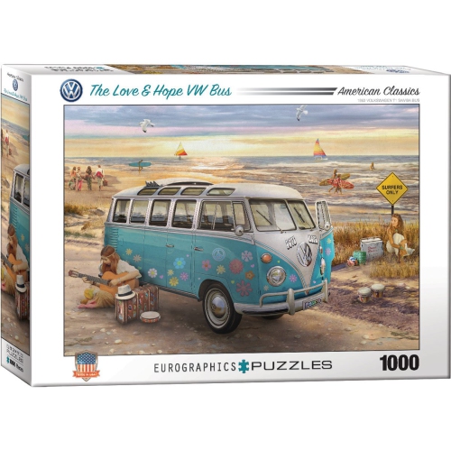 The Love & Hope VW Bus par Greg Giordano, casse-tête de 1000 pièces
