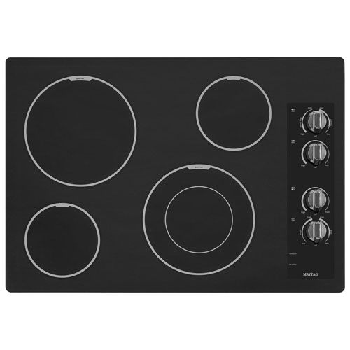 Maytag 31 Smooth Top Electric Cooktop Mec7430bb Black Open