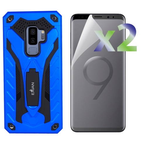 Image 1 of 2.. Exian Fitted Hard Shell Case for Samsung Galaxy S9 Plus - Blue